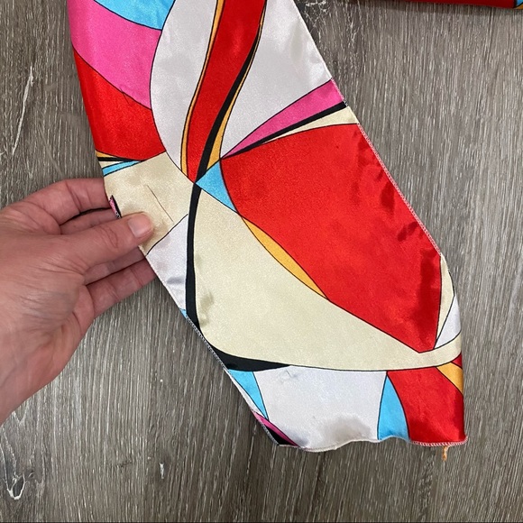 Silky Scarf Tie Belt with Metal Rings - Multicolor - Picture 10 of 11